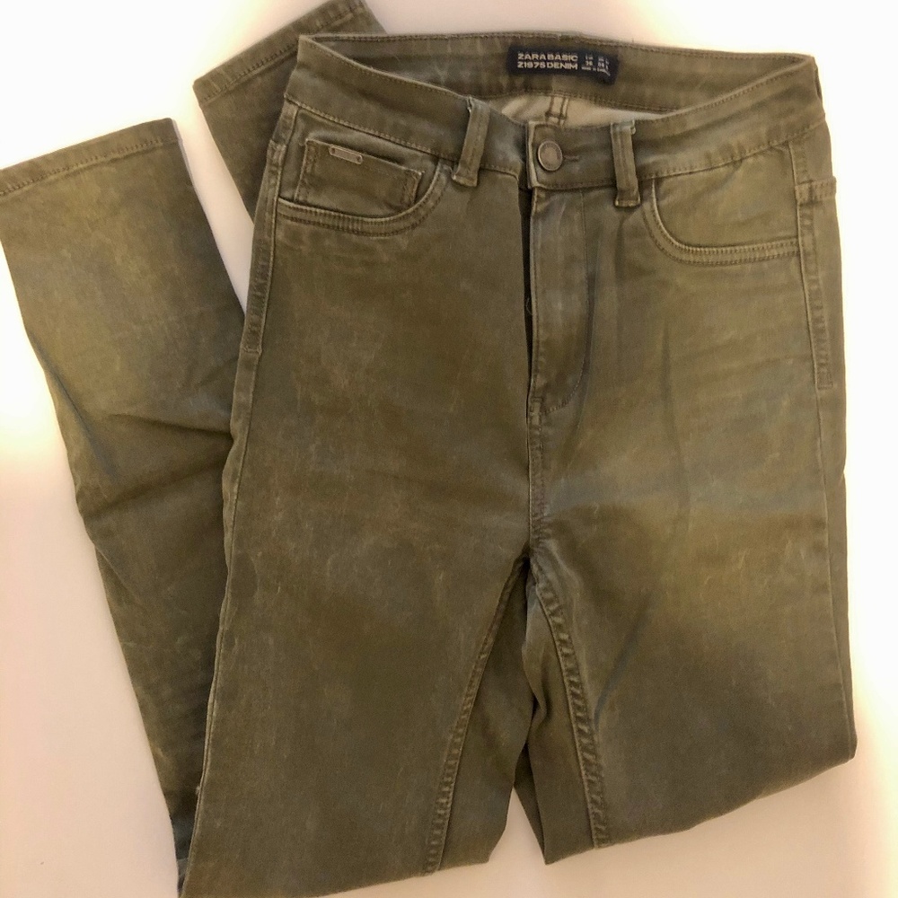 Zara Olive Green Jeans